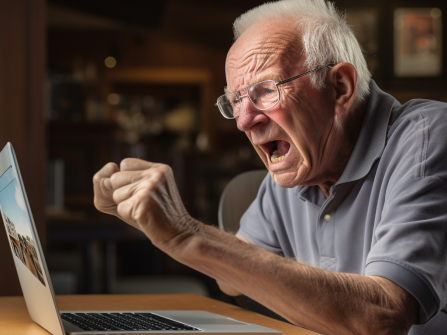 Grandpa upset about arguing