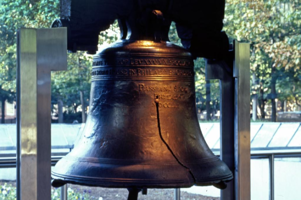 The Liberty Bell at Independence Hall in Philidelphia