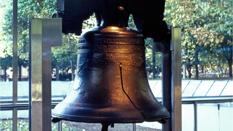 The Liberty Bell at Independence Hall in Philidelphia