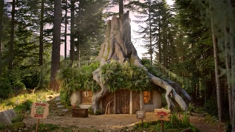 Shrek's house listed on Airbnb in real life, comes with an ass