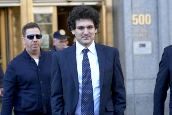 Sam Bankman-Fried leaving the court