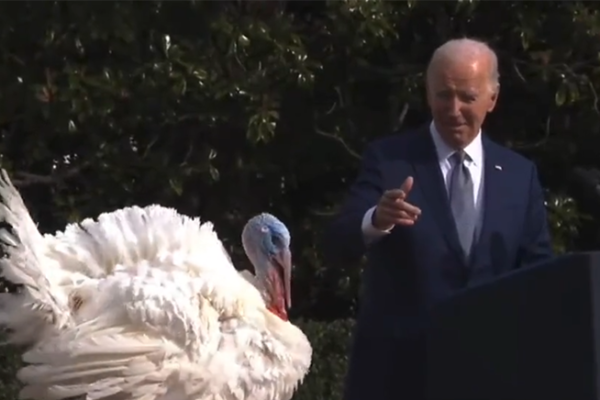 Biden with Turkey named Liberty