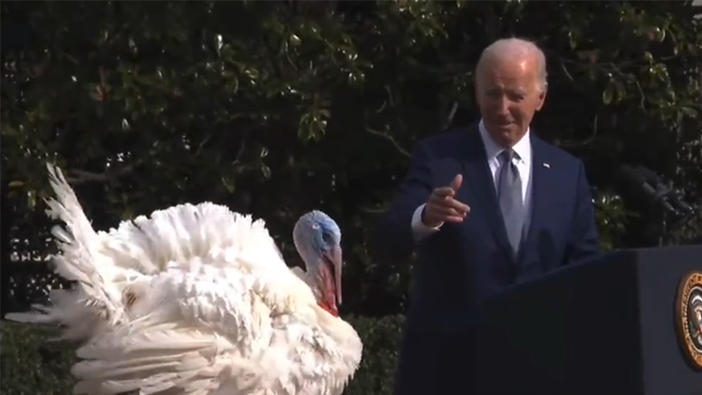 Biden with Turkey named Liberty