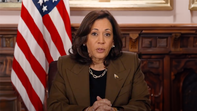 VIce President Kamala Harris giving a speech