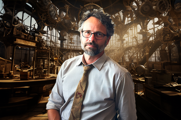 Time traveler pictured in laboratory