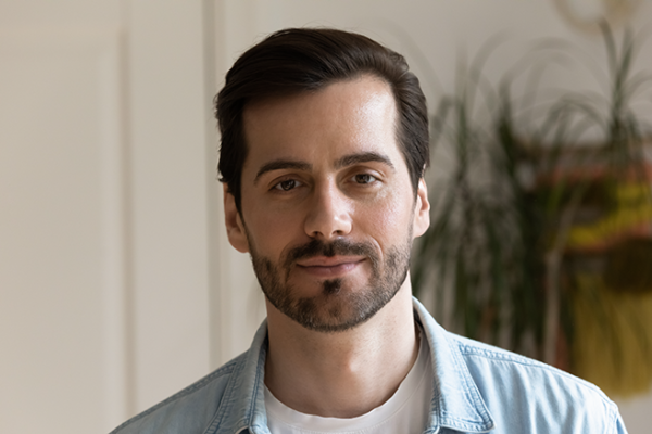 Man looking at camera