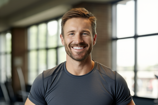 Man in gym clothes