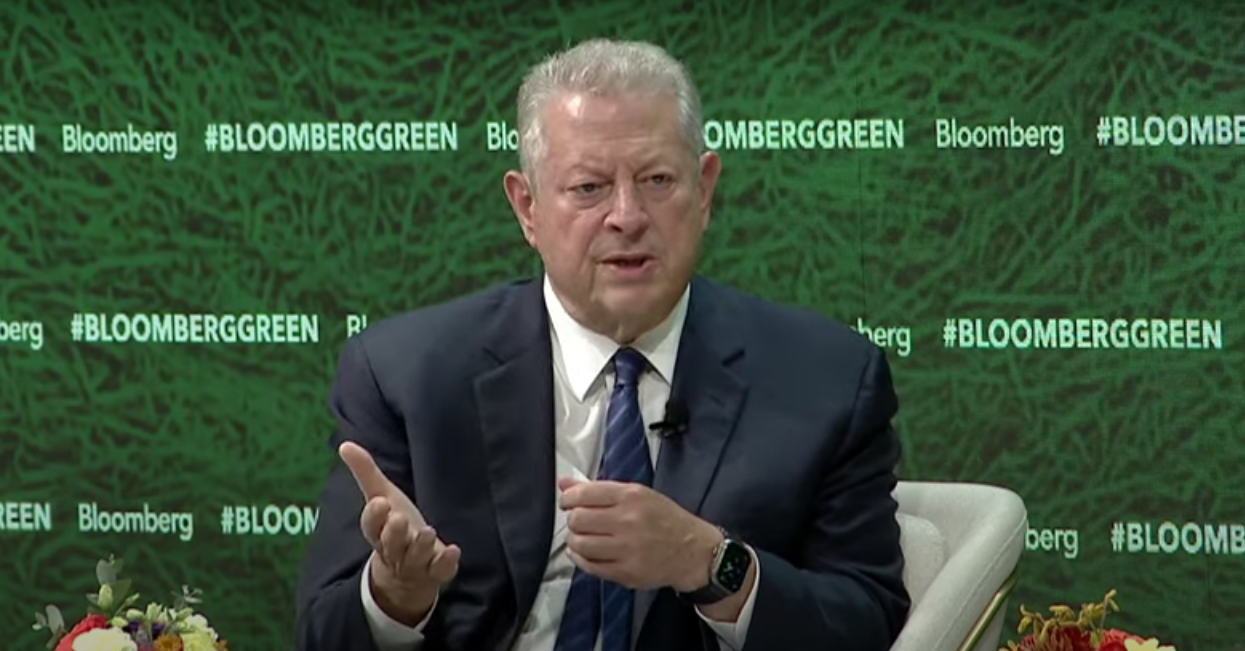 Al Gore giving a talk