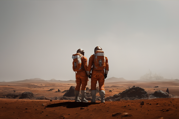 Couple on Mars