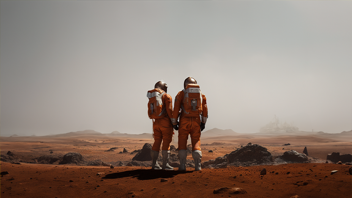 Couple on Mars